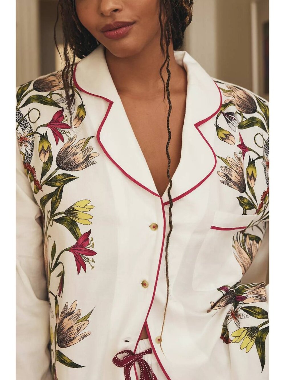 NWT Victoria Garcia for Anthropologie Flannel Buttondown Pyjama Top Size XXS - Picture 2 of 11
